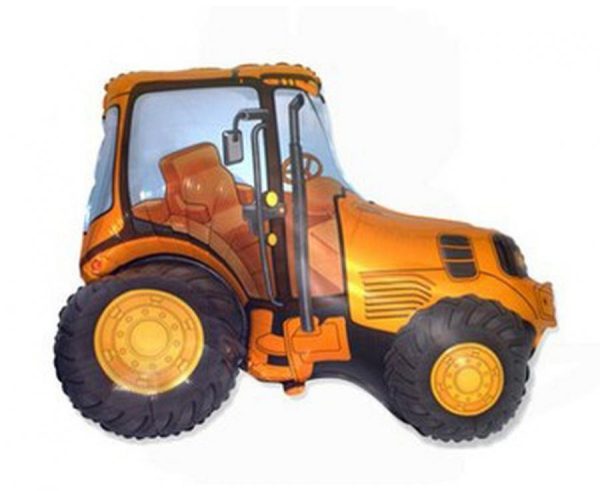 Tractor folieballong orange 36 cm
