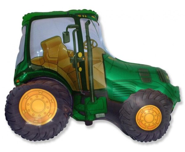 Tractor grön folieballong 36 cm