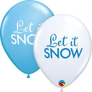 Christmas Let it Snow ballonger, 6 st 11 tum (30 cm)