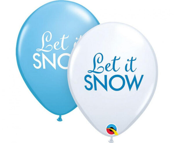 Christmas Let it Snow ballonger, 6 st 30 cm