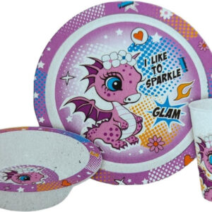 Dragon Glam servisset i mikoplast, set i låda