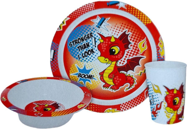 Dragon BOOM middagsset, mikrovågssäkert set i låda