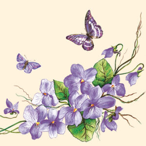 Flower Violet 20-pack servetter 33x33 cm