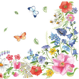 Flower Blossom Border servetter 20 st 33x33 cm
