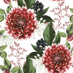 Flower Burgundy Dahlia servetter 20 st 33x33 cm