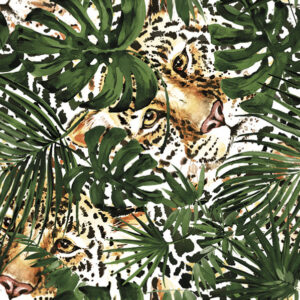 Animals Green Monsteras Leopard servetter 20 st 33x33 cm