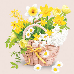 Flower Spring Basket servetter 20-pack 33x33 cm