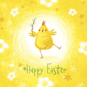 Påskservett Happy Chicken 20 st 33x33 cm