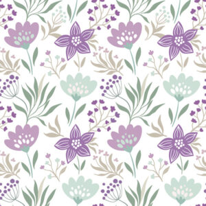 Flower servetter Violet och Mint 20 st 33x33 cm