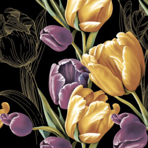 Flower Majestic Black Tulip servetter 20 st 33x33 cm