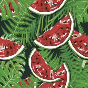 Fruits Fern Leaves Watermelon servetter, 20 st, 33x33 cm