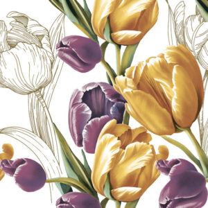 Flower Majestic Tulip servetter 20 st 33x33 cm