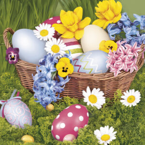 Easter Vivid Basket servett, 20-pack 33x33 cm