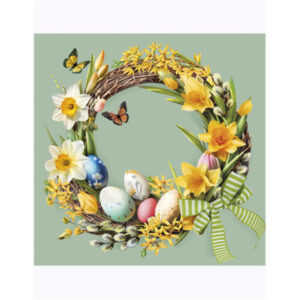 Påskservett Vintage Wreath 20 st 33x33 cm