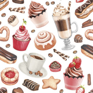 Food Kaffeservett för dessert 20 st 33x33 cm