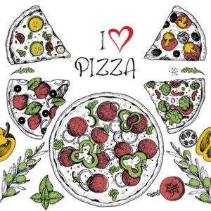 Food Love pizzaservetter, 20-pack 33x33 cm