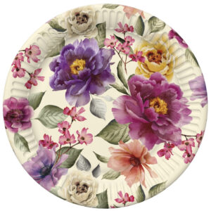 Flower Blossom 8-pack pappersassietter 18 cm