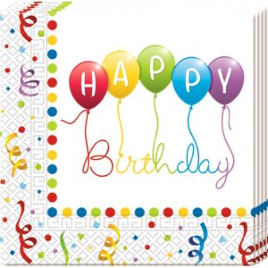 Happy Birthday Servetter 20 st 33x33 cm