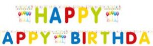 Happy Birthday-skylt 200 cm