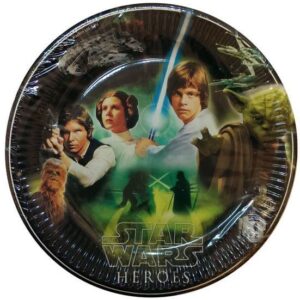 Star Wars Papptallrikar 23 cm – 8-pack Engångstallrikar – Barnkalas & Party – Star Wars Heroes Motiv