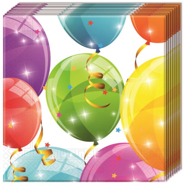 Ballong Glittrande Servetter 20 st 33x33 cm