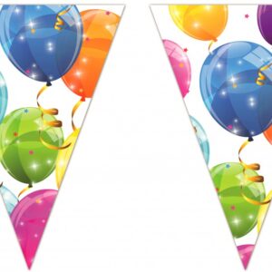 Ballong- och flagggirlang 2,3 m