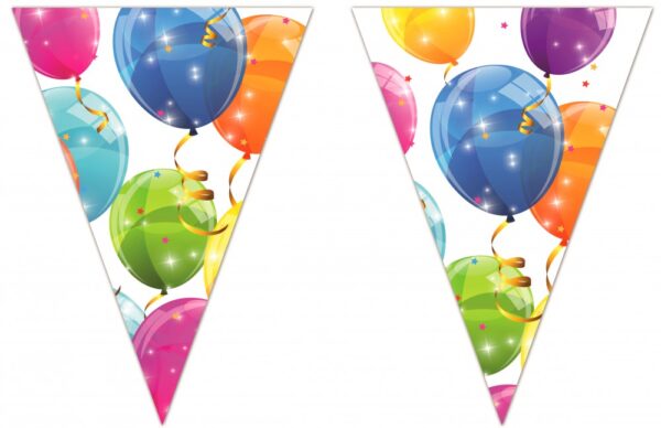 Ballong och flagggirlang 2,3 m