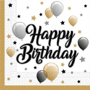 Happy Birthday Milestone Happy Birthday servettset - 20 stycken 33x33 cm