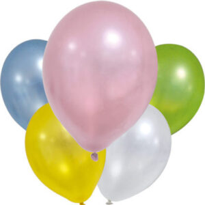 Färgade pastellmetalliska ballonger, 8 st