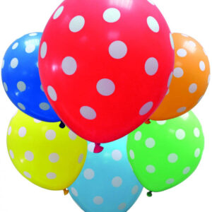Colour Dots, prickiga ballonger, set om 6