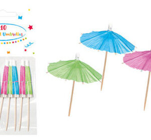 Colour Umbrella Cocktailpinnar, 10-pack