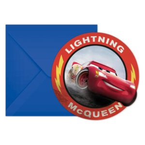 Disney Cars Arena Race inbjudningskort 6 st