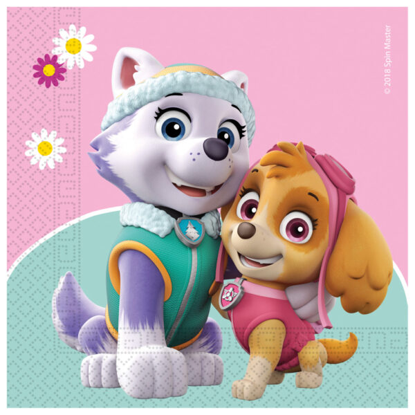 Paw Patrol Skye och Everest servett, 20-pack 33x33 cm