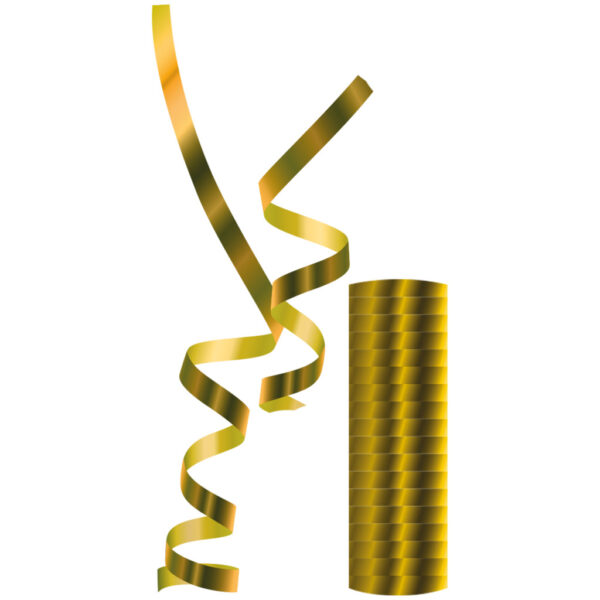 Colour Enfärgad Metallic Guld Serpentin 4 m