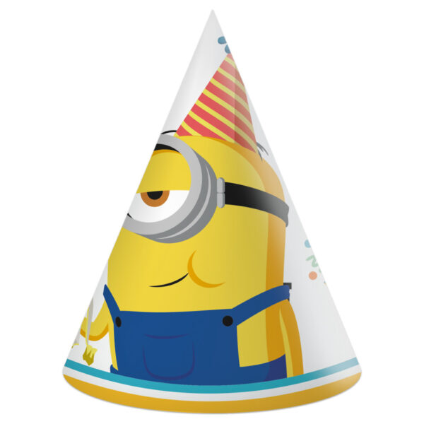 Minions The Rise of Gru partyhattar, kon 6-pack FSC