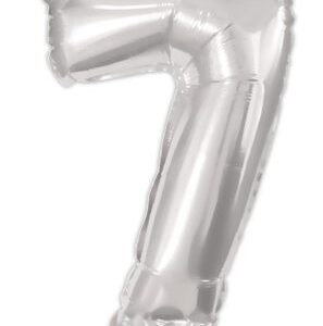 Number Silver, Silver Number 7 Folieballong 95 cm