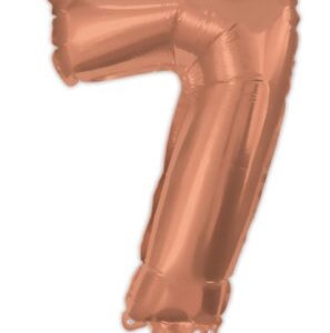 Number Roséguld nummer 7 folieballong 95 cm