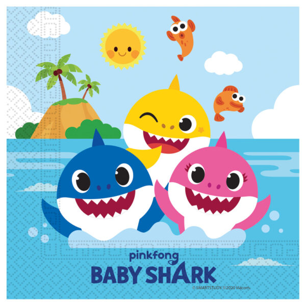 Baby Shark servetter 20-pack 33x33 cm