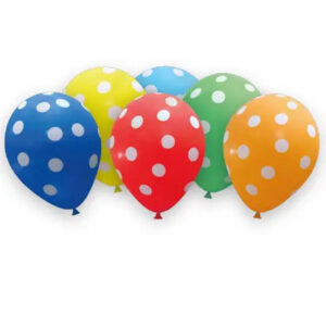 Colour Colorful Dots ballonger, 6-pack