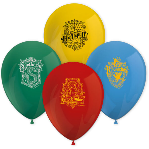 Harry Potter Hogwarts Houses ballonger, 8 st