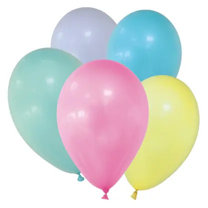 Colour Pastel Party ballonger, 12 st