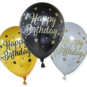 Happy Birthday-ballonger, 6 st