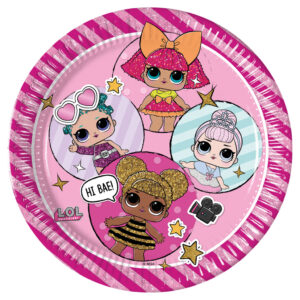 LOL Surprise Glitterati papperstallrik 8 st 23 cm FSC