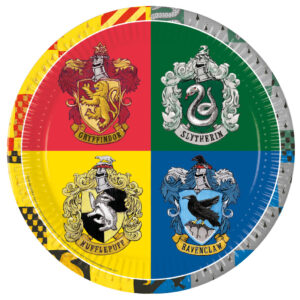 Harry Potter Hogwarts Houses pappersassietter 8 st 23 cm FSC
