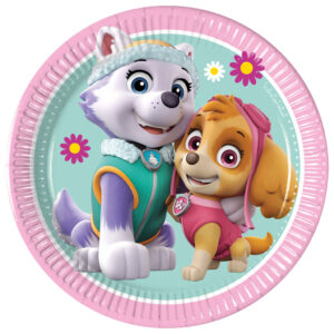 Paw Patrol Skye och Everest pappersassietter 8 st 20 cm FSC