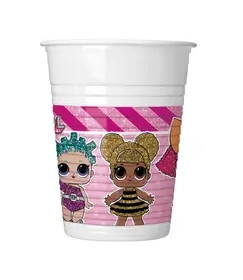 LOL Surprise Glitterati plastmuggset 8 delar 200 ml