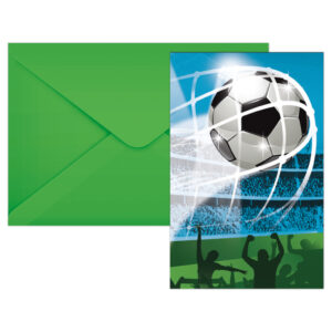Fotbollsfans festinbjudningar 6-pack FSC
