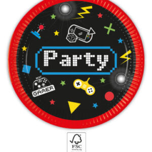 Gamer Gaming Party pappersassietter 8 st 23 cm FSC