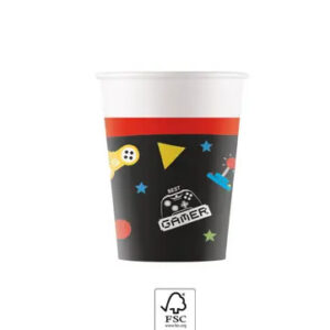 Gamer Gaming Party pappersmuggar 8 st 200 ml FSC