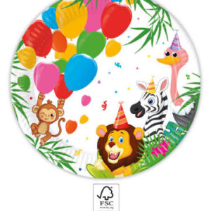 Jungle Balloons pappersassiett 8 st 23 cm FSC